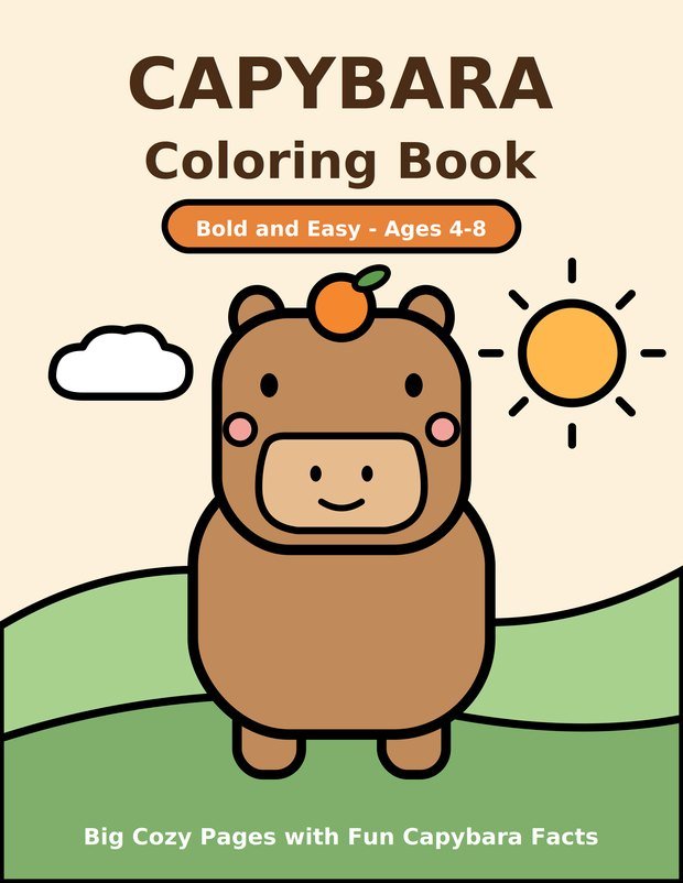 Cover of the Capybara Coloring Book